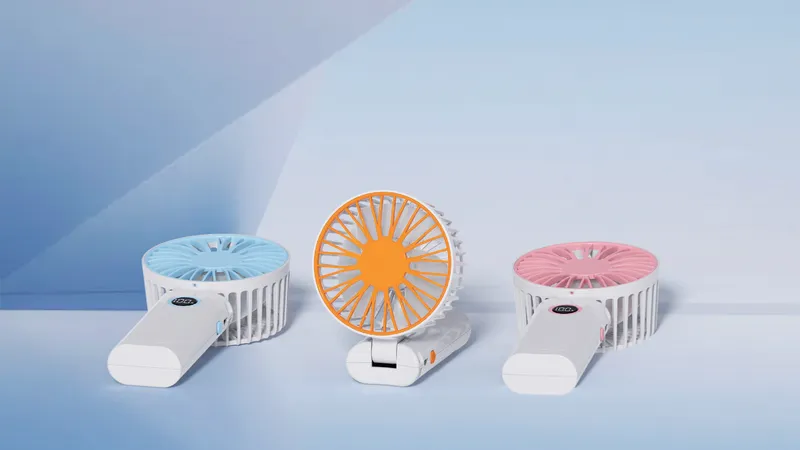 FS01 handheld fan with 100 speed airflow adjustment