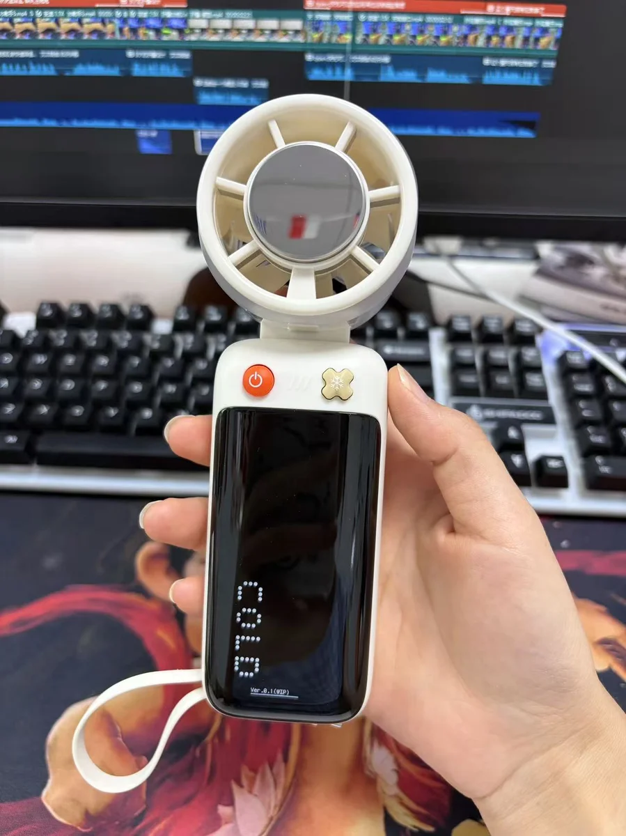 ZH-F2 Handheld Ice Cooling Fan - Detail View 2